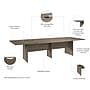 Bush Business Furniture 120W x 48D Boat Shaped Conference Table with Wood Base, Modern Hickory (99TB12048MHK)~#|#~CADADF19-3259-459C-B33CF45C76D90327_sc7