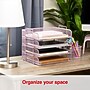 Staples Metal Mesh Side Loading Stackable Letter Tray, Letter Size, Dusty Pink, 4/Pack (ST63842)~#|#~CAE2D7B0-B155-48F0-8CA8329E078CCF08_sc7