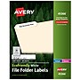 Avery EcoFriendly Laser/Inkjet File Folder Labels, 2/3" x 3-7/16", White, 1,500 Labels/Box (45366)~#|#~CAE3E8EC-BA8A-4736-BD9358556C3C336A_sc7