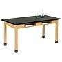 Diversified Woodcrafts Rectangular Activity Table, 60" x 30", Red Oak/Black (C714LBBK30N)~#|#~m000975393_sc7