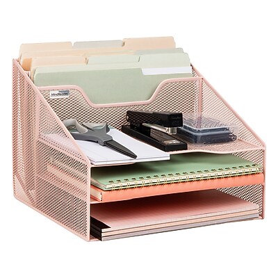 Stifthalter Aus Aluminium, Rose Gold – Quadratischer Organizer Für 5 Stifte, Büro-Deko