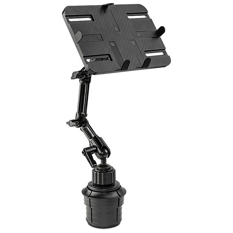 Mount-It! Tablet Car Cup Holder Mount for iPad 2/3/iPad Air/iPad Air 2 and 7" to 11" Tablets, Black (MI-7320) image 1