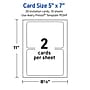 Avery Integrated Cards, 5" x 7", Matte White, 20/Pack (95349)~#|#~CAF58A7B-4432-40E9-8A7AAE24BB4E621F_sc7