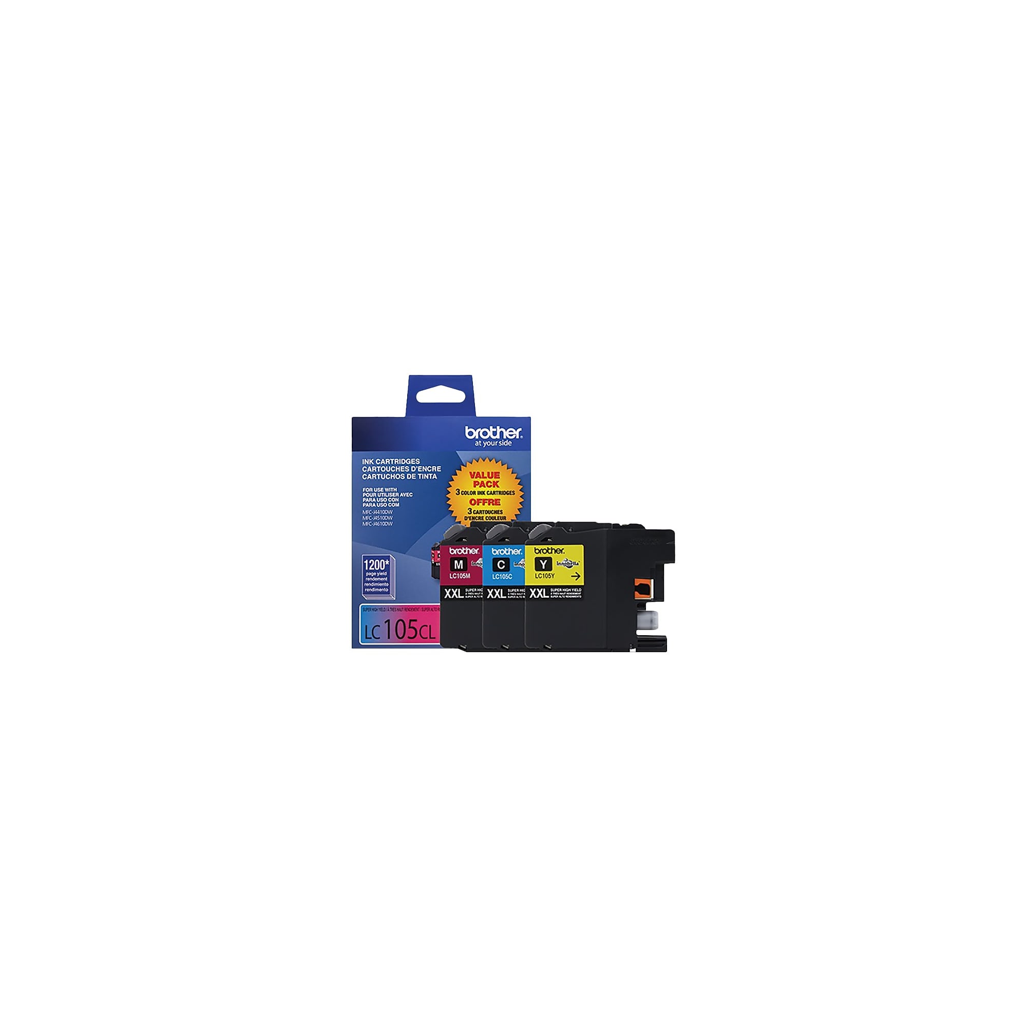 Brother LC1053PKS Cyan/Magenta/Yellow Extra High Yield Ink Cartridge, 3/Pack Sansujyuku sansujyuku.com