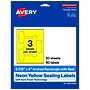 Avery Laser/Inkjet Sealing Labels, 5-7/8" x 4", Neon Yellow, 60 Labels/Pack (19479370801)~#|#~CB01D2FC-764F-49AD-86A747F78839A474_sc7