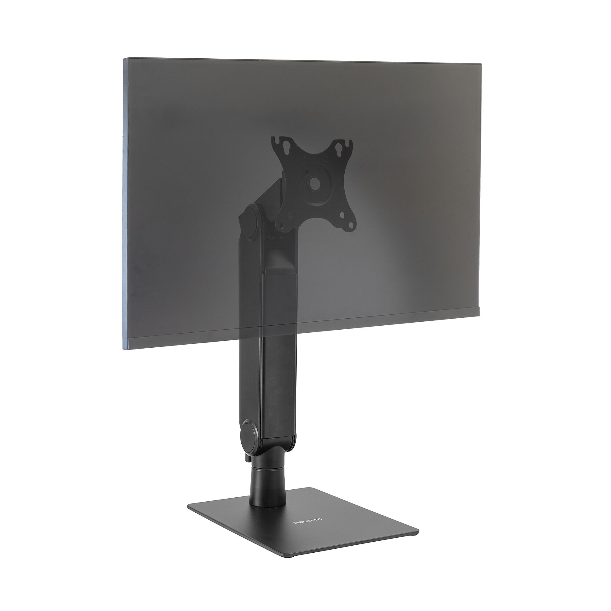 Mount-It! Adjustable Freestanding Single Monitor Arm with Height Adjustment, 17″–32″, Black (MI-2757) Sansujyuku sansujyuku.com