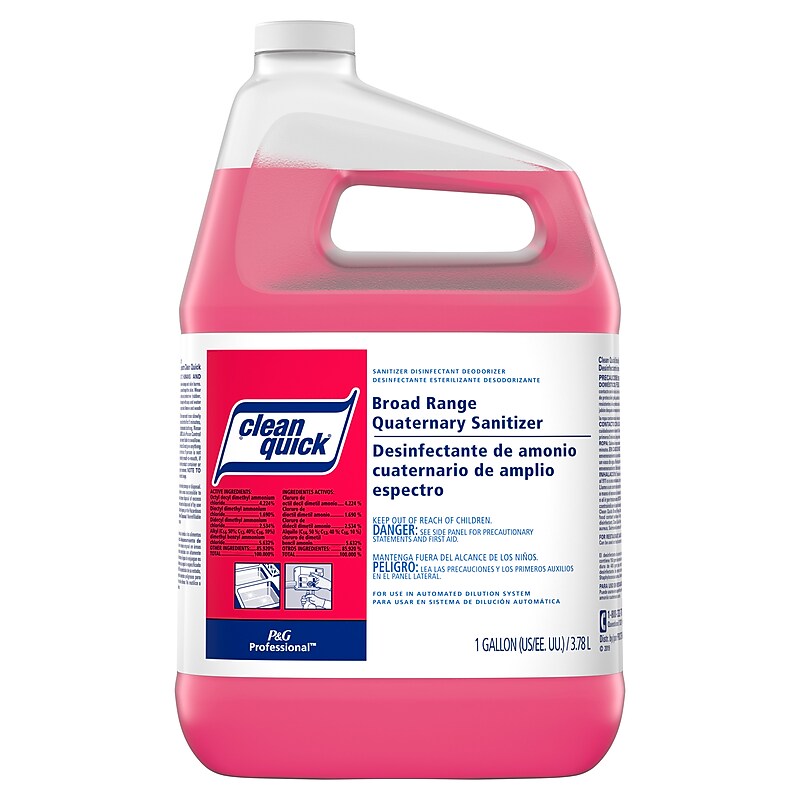 Clean Quick Broad Range Quaternary Sanitizer, Closed Loop, 1 Gallon, 3/Carton (07534) image 1