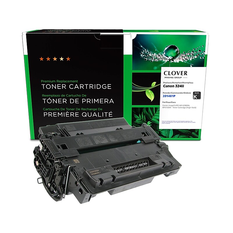 Clover Remanufactured Black High Yield Toner Cartridge Replacement for Canon 324II (3482B013) image 1