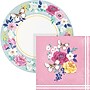 Say Hooray! Sights of Spring Floral Disposable Paper Plates and Napkins Set, 48/Pack (DTC9648E2I)~#|#~CB19937E-6762-4370-97EDB6D1913DF5AF_sc7