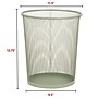 Staples Metal Mesh Trash Can, 4.4 Gallon, Sage Green (ST63855)~#|#~CB19D89C-8CBA-40DF-88EF67607DB1AFAF_sc7