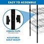 Mount-It! 5-Tier Metal Shelving Unit, Holds 88 lbs per shelf, Black (MI-7861)~#|#~CB1F40B6-7AD8-4C27-85413CA8042ED19F_sc7