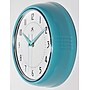 Infinity Instruments Round Retro Wall Clock, Aluminum, 9.5" (10940-TQSE)~#|#~CB21DD8A-EB0F-4944-8FD5AED9013E51EC_sc7