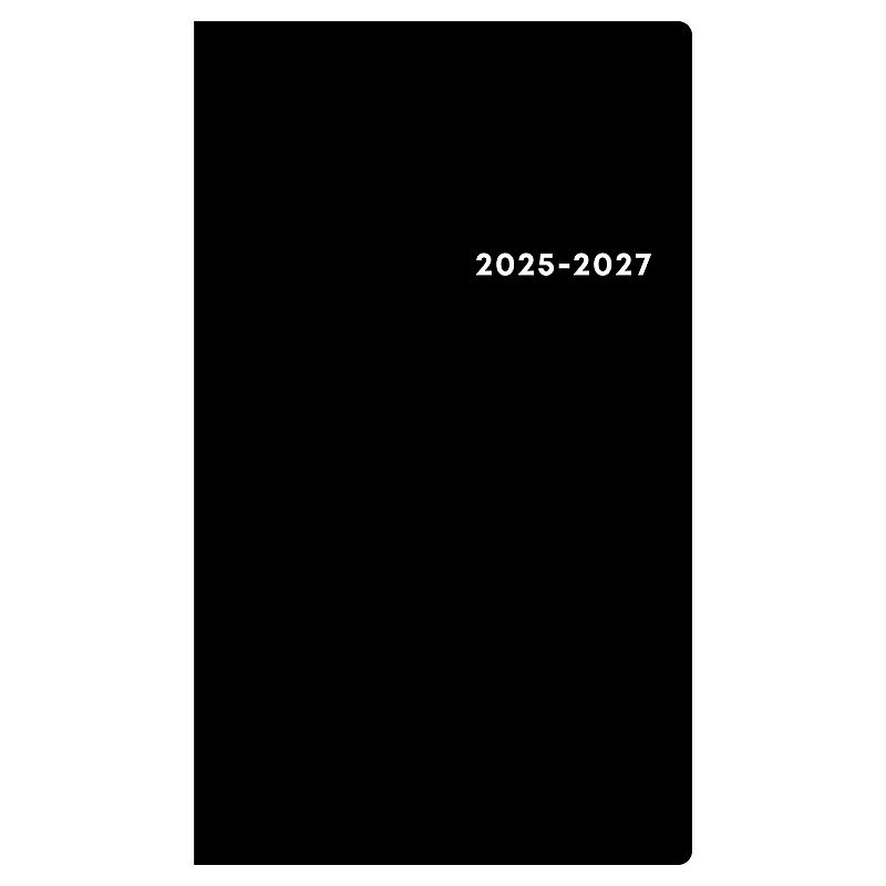 2025-2026 Blue Sky 3.625" x 6.25" Academic Year Monthly Planner, Paperboard Cover, Matte Black (155773) image 1