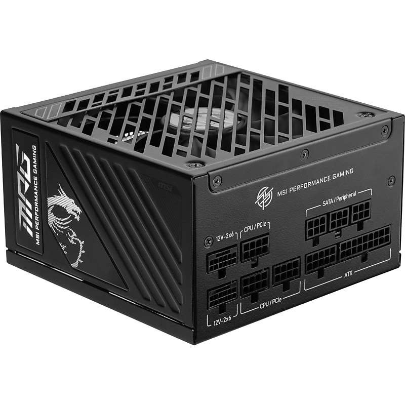 MSI MPG A850G 850W ATX 3.0 80 PLUS Gold ATX Power Supply, Black (MPGA850GSPCIE5) image 1