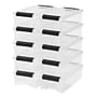 Iris Stack & Pull 5.7 Qt. Latch Lid Storage Box, Clear, 10/Carton (100275CT)~#|#~CB3B2B14-C9AC-4CF7-990D05DAADB067F3_sc7