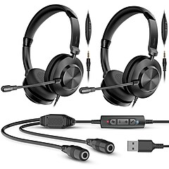 Delton T32Y Training Headsets with Master Adapter & Splitter
