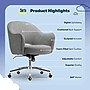 Serta Mia Ergonomic Fabric Swivel Computer and Desk Chair, Gray (CCHR10009B)~#|#~CB422DDF-7715-4EDA-9DF5483EF00768A8_sc7