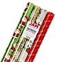 JAM Paper Christmas Wrapping Paper, 25 Sq. ft. x 30", Holographic Merry Christmas Set, 4/Pack (165H4MC)~#|#~CB44FE9B-37B4-4894-B301C8AFB1FCC2BA_sc7
