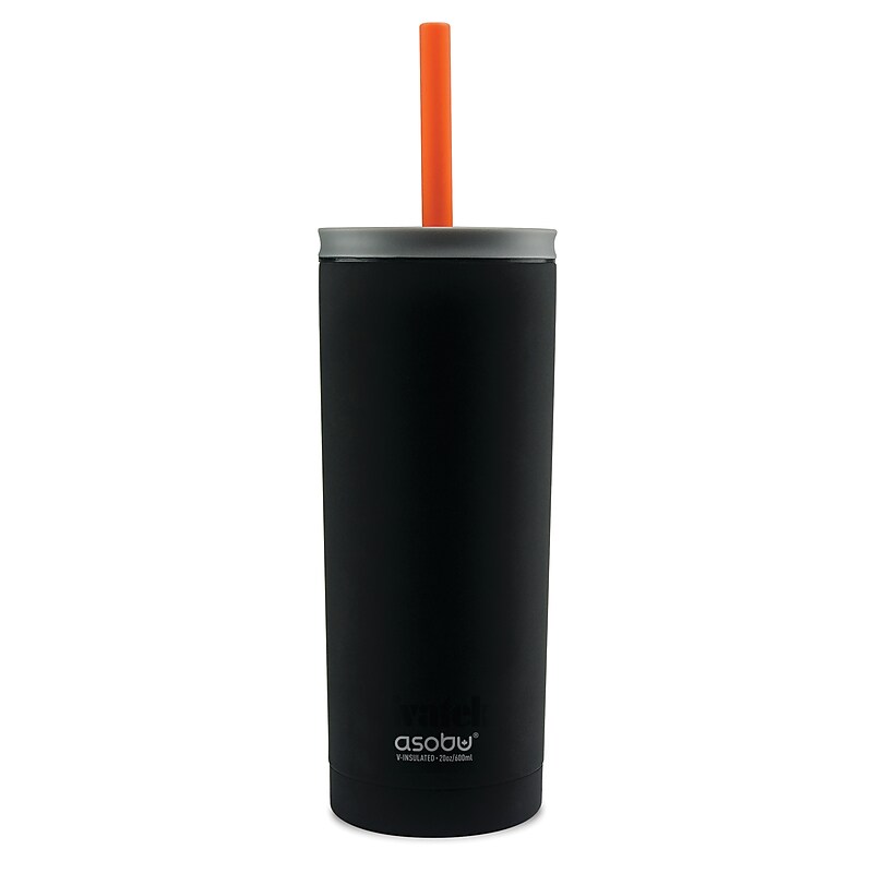 ASOBU Super Sippy Insulated Coffee Tumbler, 20 oz., Black (NA-ICT200) image 1