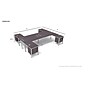 Boss Office Products Simple System 66"W L-Shaped Desk with Pedestal, Driftwood, 4/Set (SGSD018-202)~#|#~CB4A3316-80E8-4DB5-A9AFB1F53DC9BF82_sc7