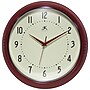 Infinity Instruments Round Retro Red Wall Clock, Aluminum, 15" (10940RD-15)~#|#~CB4A5D53-093A-4C1B-87304CC7AD6DF2AE_sc7
