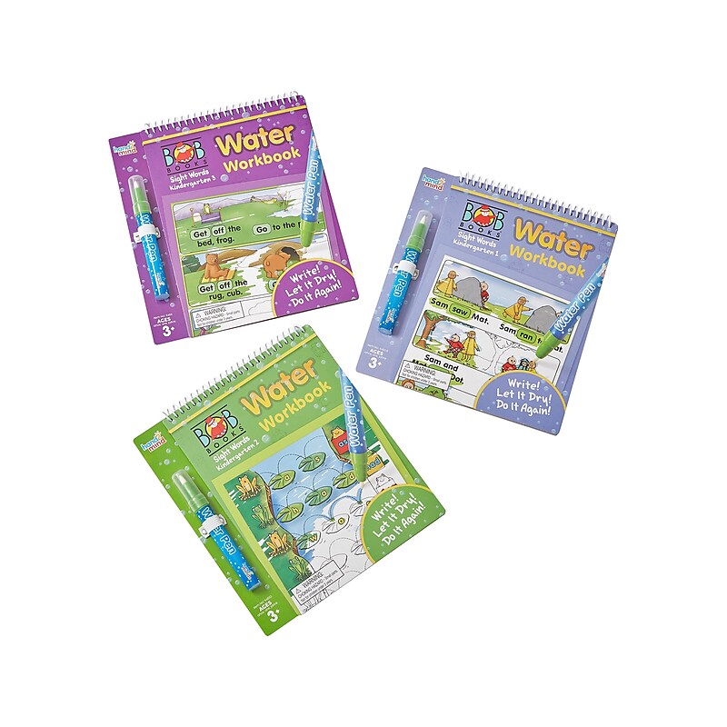 hand2mind Bob Books Sight Words Water Workbooks, 3/Set (94481) image 1