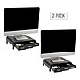 Mind Reader Monitor Stand and Desktop Organizer with 3 Storage Drawers, Black, 2/Pack (2MONSTA3D-BLK)~#|#~CB4F1648-4898-45A8-876AFB69E7FE2ADF_sc7