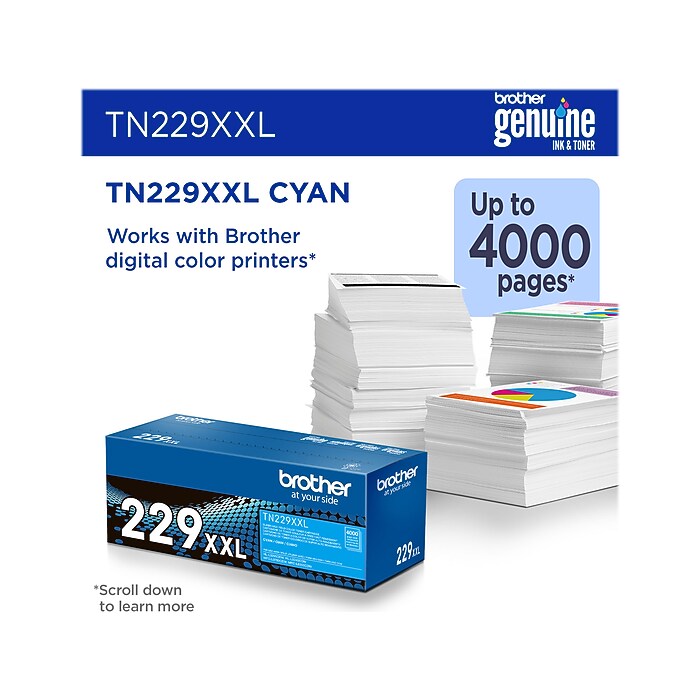 Brother TN229XXL Cyan Super High Yield Toner Cartridge (TN229XXLC