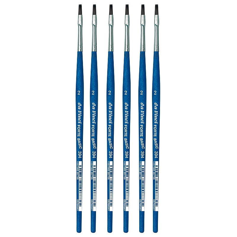 da Vinci FORTE BASIC Acrylic Synthetic Student Flat Brush, 6 /Pack (DVXVA3942-6) image 1