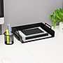 Mind Reader 4-Compartment Stackable Plastic Desk Tray, Black (DANSTACK4-BLK)~#|#~CB568585-EA48-448D-841FF415A5C26D3C_sc7