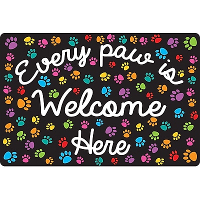Ashley Smart Poly Commercial Floor Mat, 15.5″ x 23.5″, Every Paw is Welcome Here, 2/Bundle (ASH91511-2) Sansujyuku sansujyuku.com
