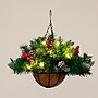 Nearly Natural 16-in Artificial Pine and Berry in Hanging Basket (P2039)~#|#~CB600B7E-462F-4012-A06D20588A213739_sc7
