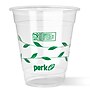 Perk™ Eco Compostable Plastic Cold Cup, 12 Oz., Clear/Green, 300/Carton (PK56195)~#|#~CB6064F7-3F98-45BB-9A0394ECC6D63B98_sc7