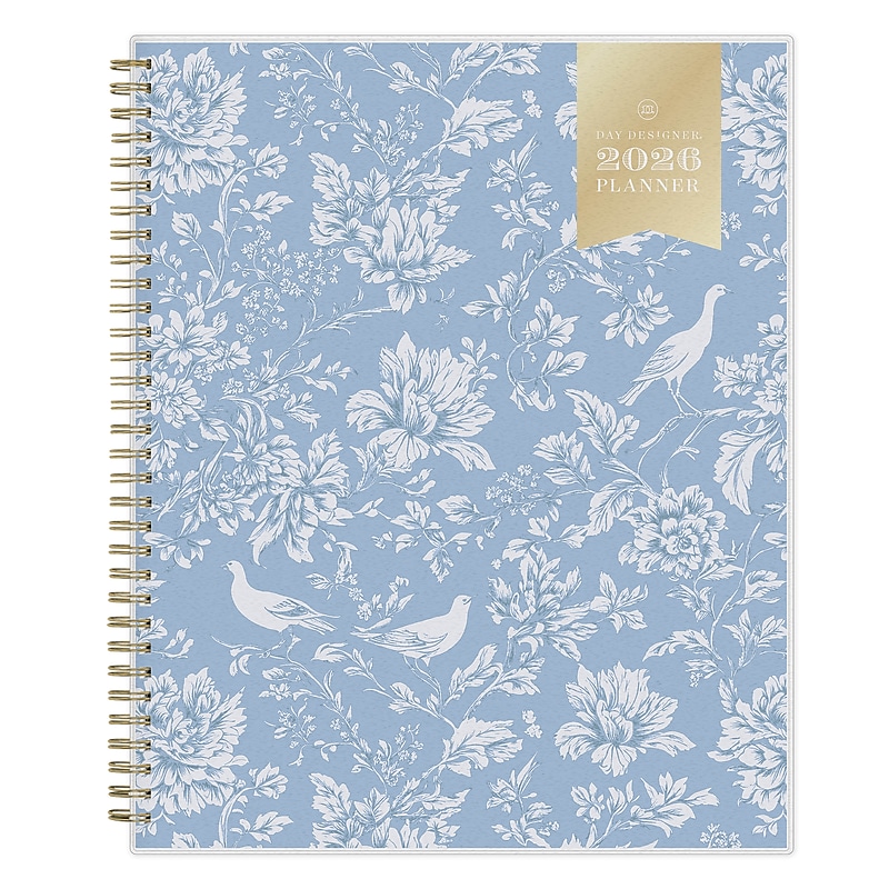 2026 Blue Sky Day Designer Cosmia Blue 11" x 8.5" Weekly & Monthly Personal Organizer, Plastic Cover (154646) image 1