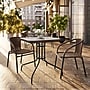 Flash Furniture Lila 28'' Square Table with 2 Rattan Stack Chairs, Dark Brown (TLH073SQ037BN2)~#|#~CB642755-F481-4C68-9532236291E355D0_sc7