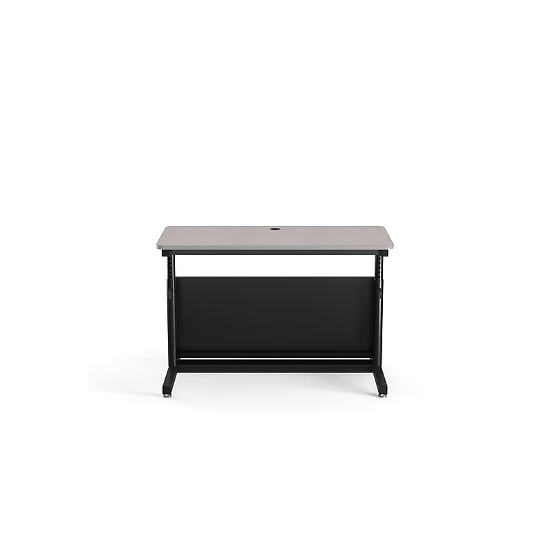 VersaDesk Deluxe 48"W Manual Adjustable Standing Computer Table, Grey/Black (CTL4824-BG) image 1