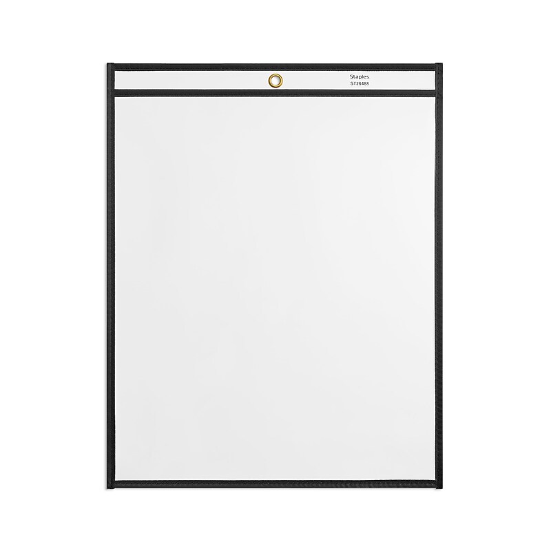 Staples Heavy Weight Job Ticket Holder, 11" x 14", Clear, 25/Pack (28488) image 1