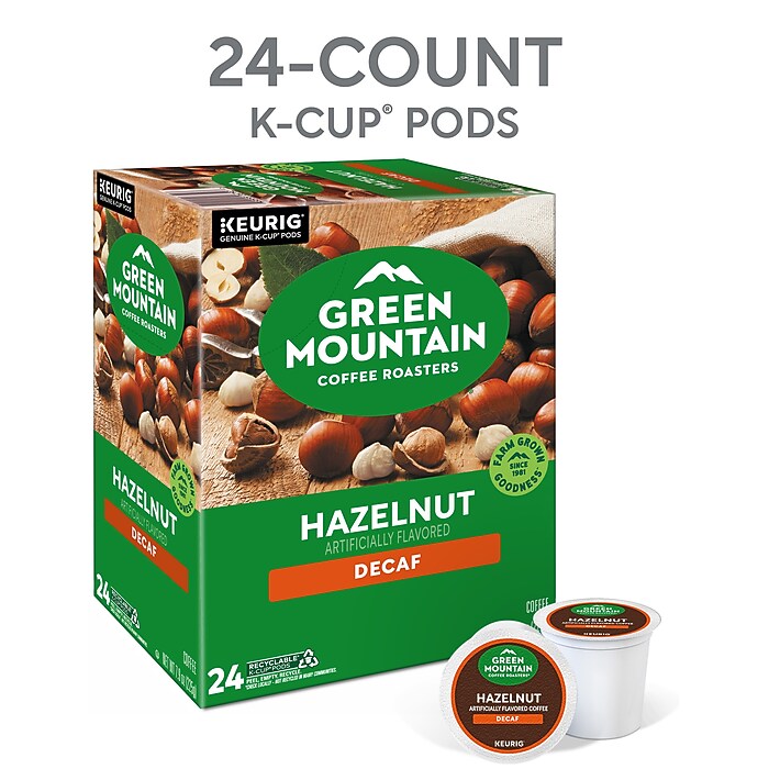 Green Mountain Hazelnut Decaf Coffee Keurig® K-Cup® Pods, Light