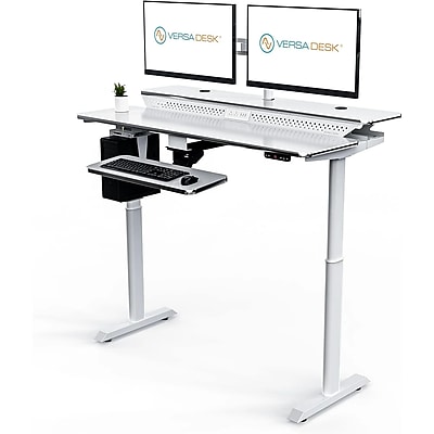 VersaDesk PowerLift Split-Level 48"W Electric Standing Desk - Thumbnail 2