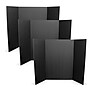 Flipside Tri-Fold Presentation Board, 48" x 36", Corrugated, Black, 3/Pack (30508-3)~#|#~CB795DD3-DD66-40FA-BE9F3AFA737F264D_sc7