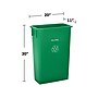 Alpine Industries Polypropylene Recycling Bin and Dolly, 23 Gallon, Green (ALP477-GRN-PKD)~#|#~CB7C8990-D1C0-4DF3-8542B658F6BF6460_sc7