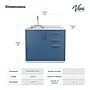 Viva Comfort 36.32'' H x 36" L Medical Cabinet with Left Sink, 3-Drawers, Blueberry (902BASE36LSBL)~#|#~CB7D4E25-F505-4052-B2F07247C606768B_sc7