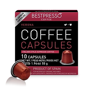 Bestpresso Inteso Blend High Intensity Coffee Nespresso Original Pods Dark Roast 10 Box BST10413 Staples
