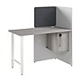 Bush Business Furniture Hustle 48"W Cubicle Workstation, White/Platinum Gray (HUCB248WHPG)~#|#~CB869EE5-1249-4168-872FF5FAB05FD3DE_sc7
