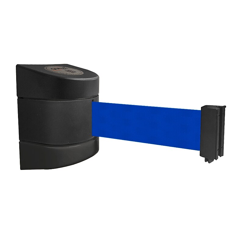 WallPro 450 Wall-Mountable 30' Retractable Belt Barrier, Blue (WP450B-BL300) image 1