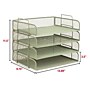Staples Metal Mesh Side Loading Stackable Letter Tray, Letter Size, Sage Green, 4/Pack (ST63843)~#|#~CB8DA92D-DA9C-4CC9-8666F40DC30C79B2_sc7