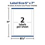 Avery Durable Removable Rectangle Multipurpose Labels, 5" x 7", White, 16/Pack (94258)~#|#~CB8E44D4-A2D0-4A54-AD1230A9F6957A0A_sc7
