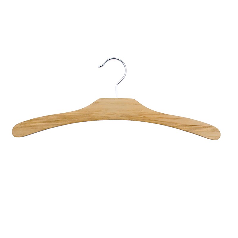 Nahanco 16 1/2" Flat Wood Dress Hanger, Natural, 100/Carton (3117CH) image 1
