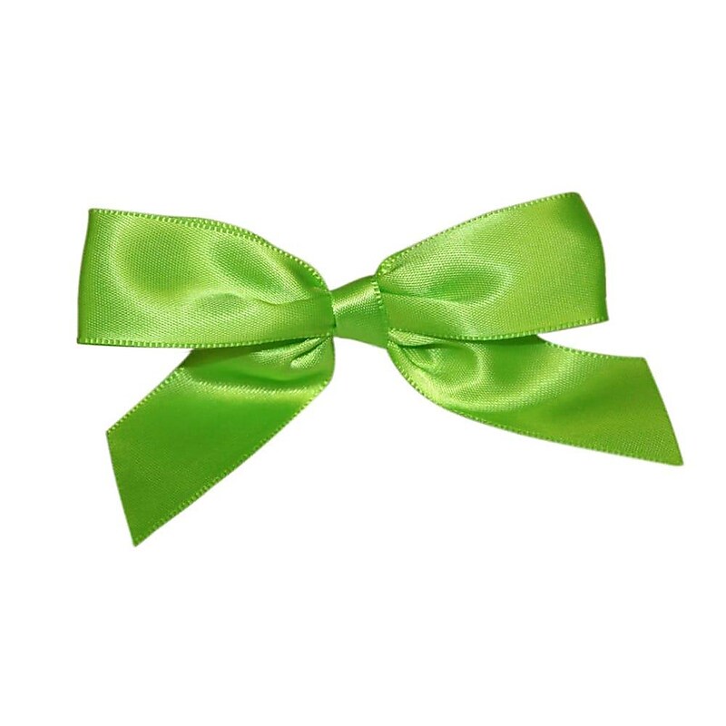 JAM Paper Ribbon Bows, Citrus Green, 100/Pack (52640349214) image 1
