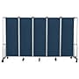 National Public Seating Robo Series 5-Panel Folding Mobile Room Divider, 72"H x 118"W, Blue Fabric (RDG6-5PT04)~#|#~CB99F985-0F79-474E-B74BEFC36E07C321_sc7